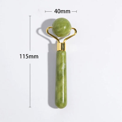 Double-End Gua Sha Jade Stone Roller Set